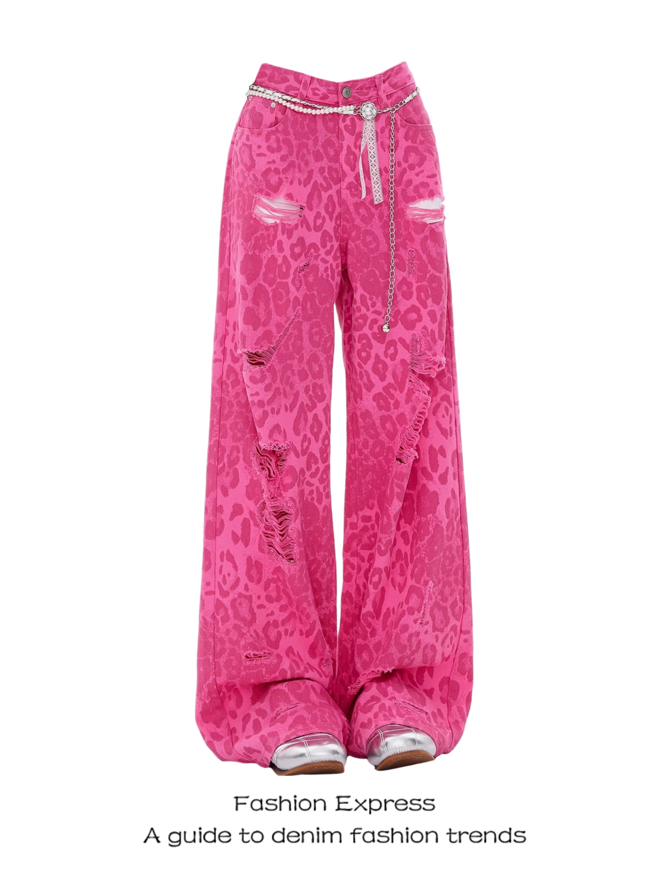Fashion Express American Vintage Pink Ripped Jeans