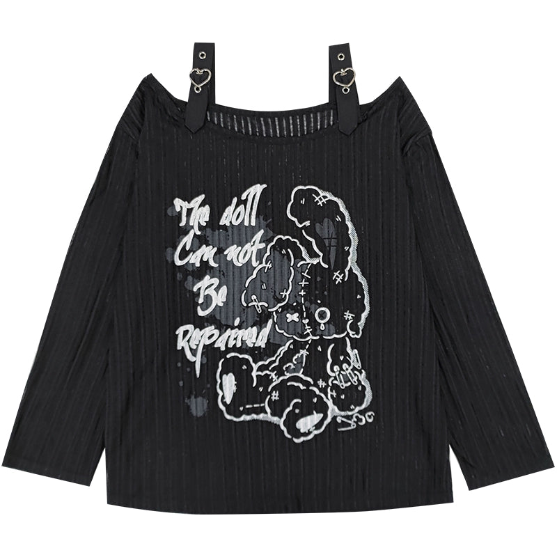 CATWISH Subculture Diablo Doll Off-Shoulder Long Sleeves