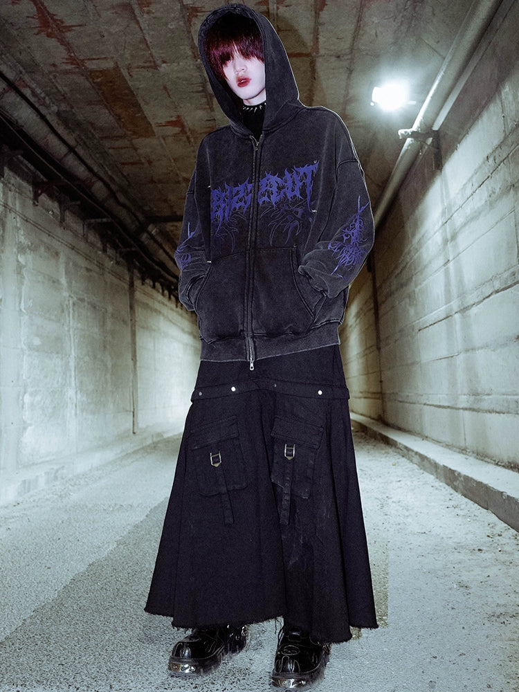 Bizzcut Dark Totem Riveted Fleece Hooded Sweater