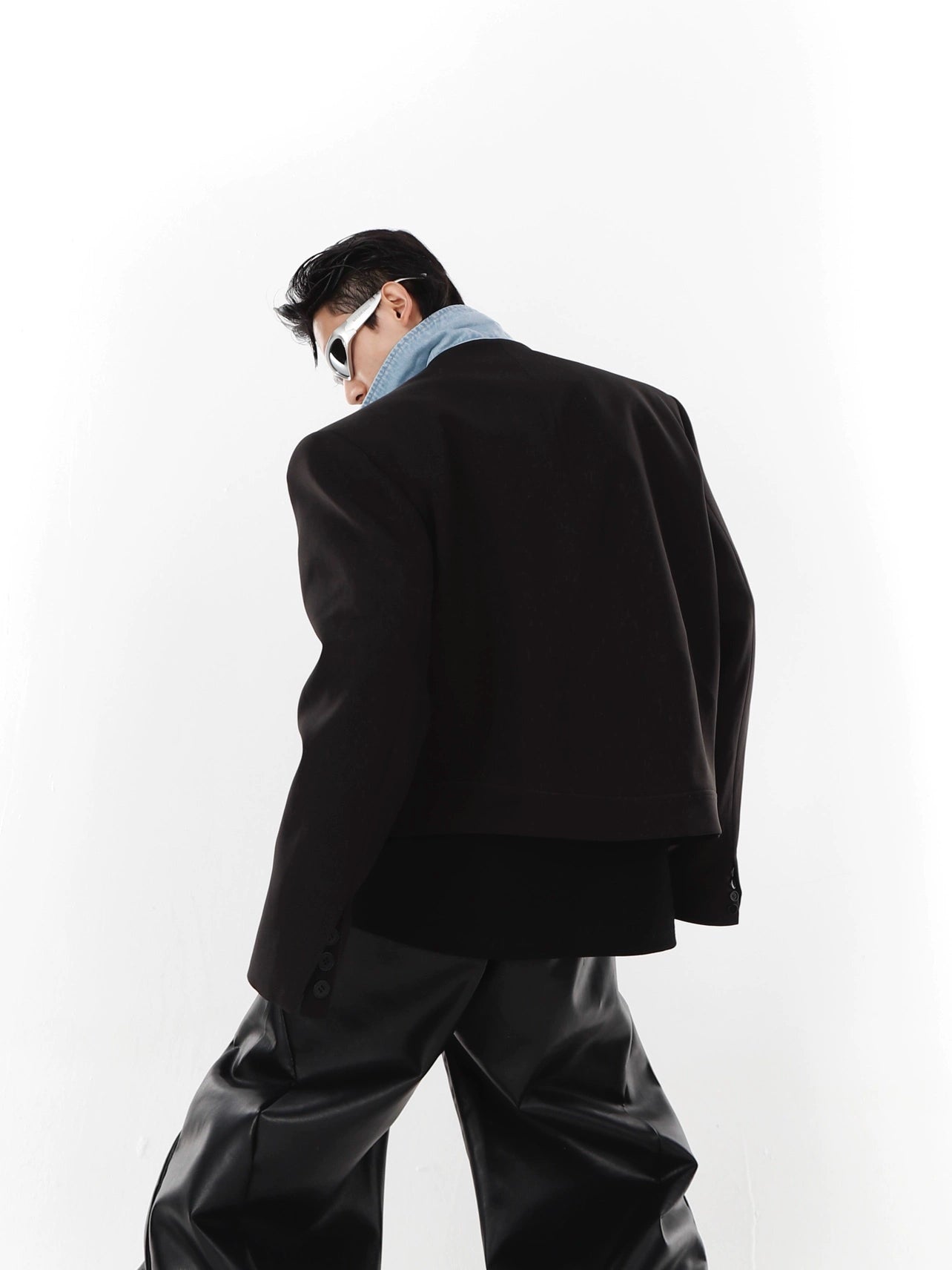 Argue Culture Trendsetter Deconstructed Denim Suit Top