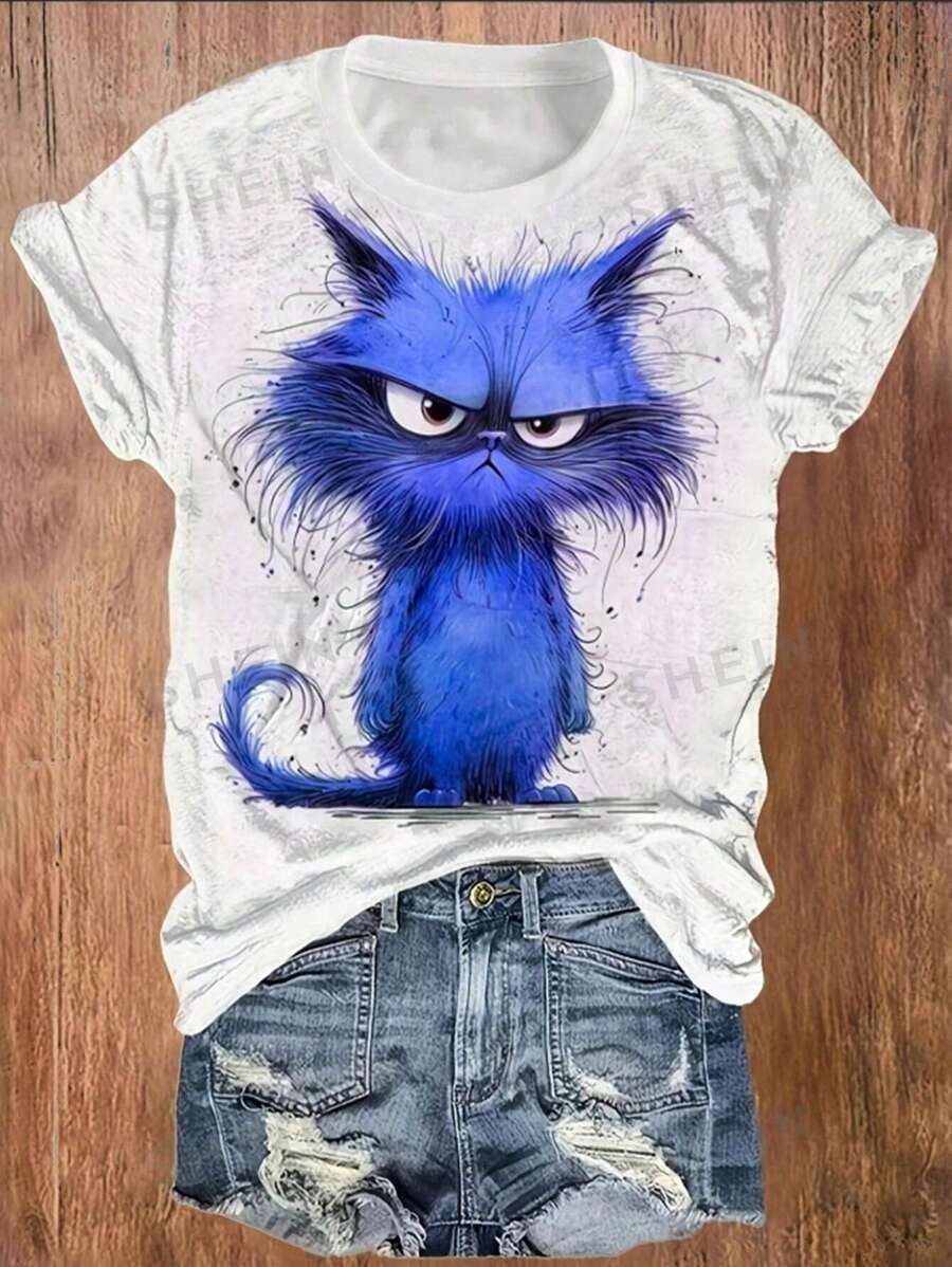 Y2K Cute Cat T-Shirt