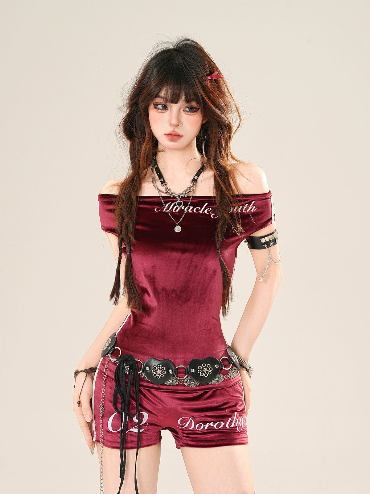 KELLY KITTY Subculture Abstinence Rum Red Spice Girl Suit