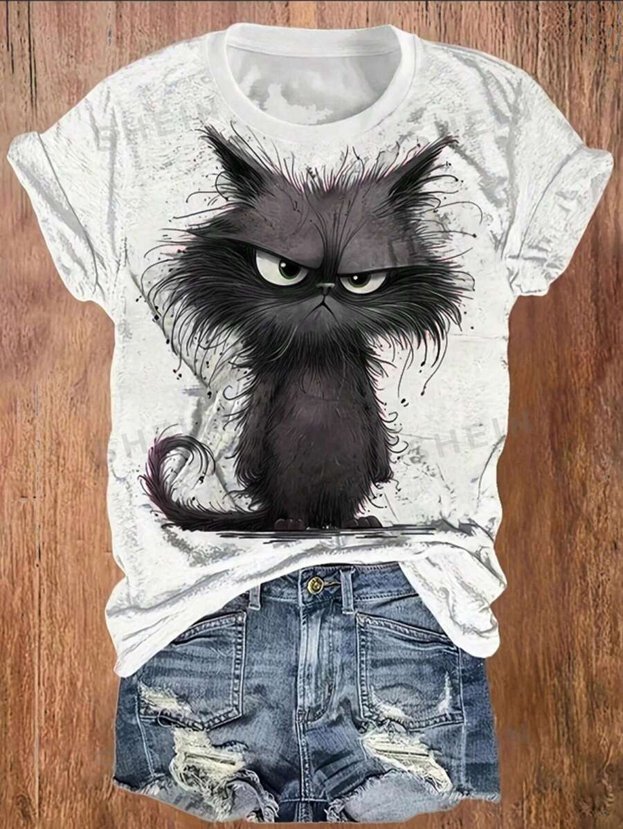 Y2K Cute Cat T-Shirt