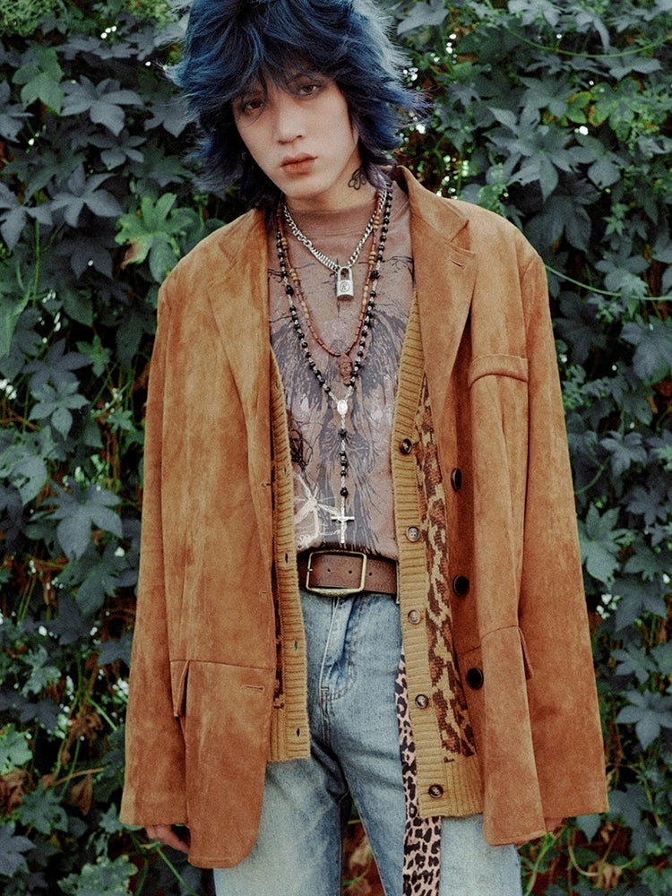 BIZZCUT Vintage Hippie Era Suede Trench Coat