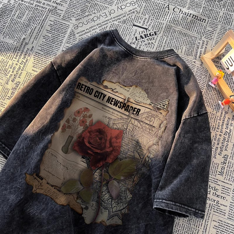 Y2K Retro Rose T-Shirt