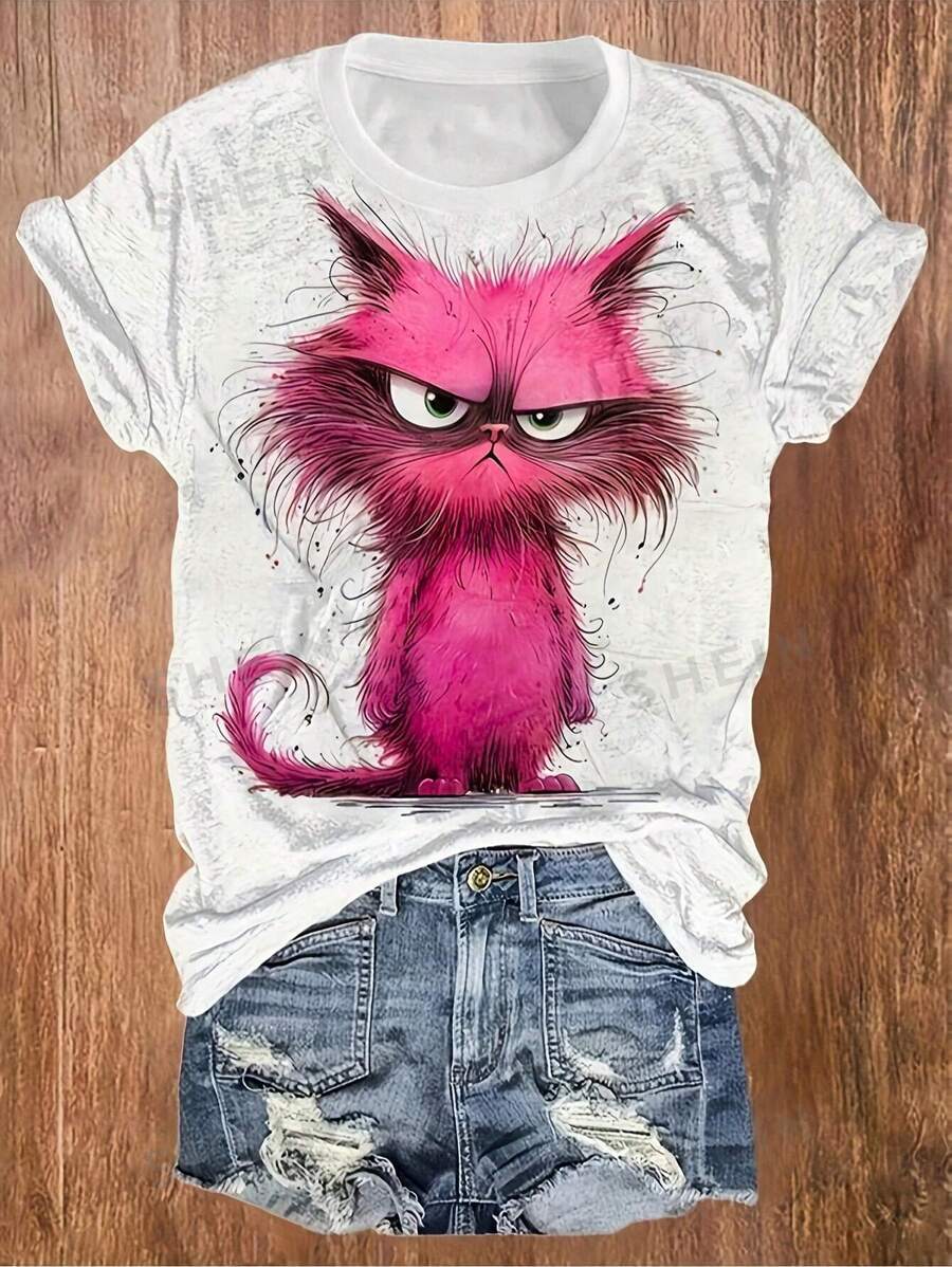 Y2K Cute Cat T-Shirt