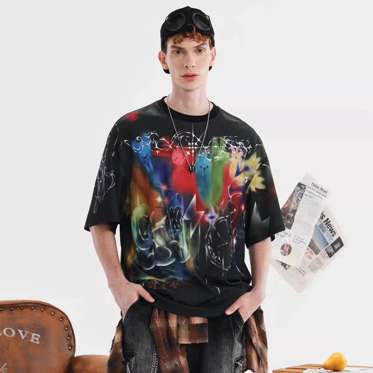 GENANX American Street Trend Graffiti T-Shirt