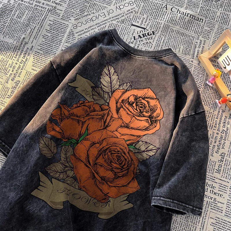 Y2K Retro Rose T-Shirt