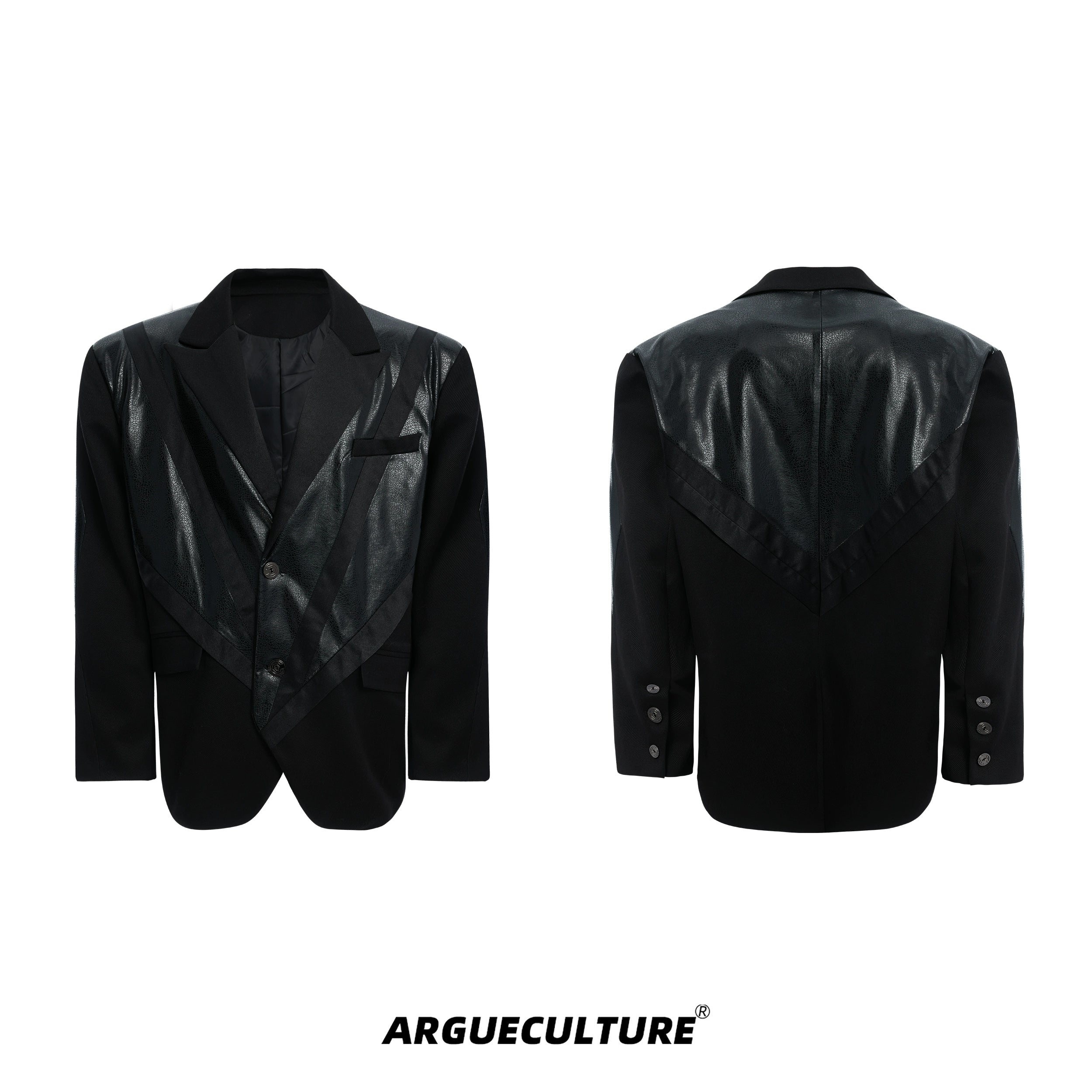 ArguE CulturE Subculture PU Leather Black Jacket