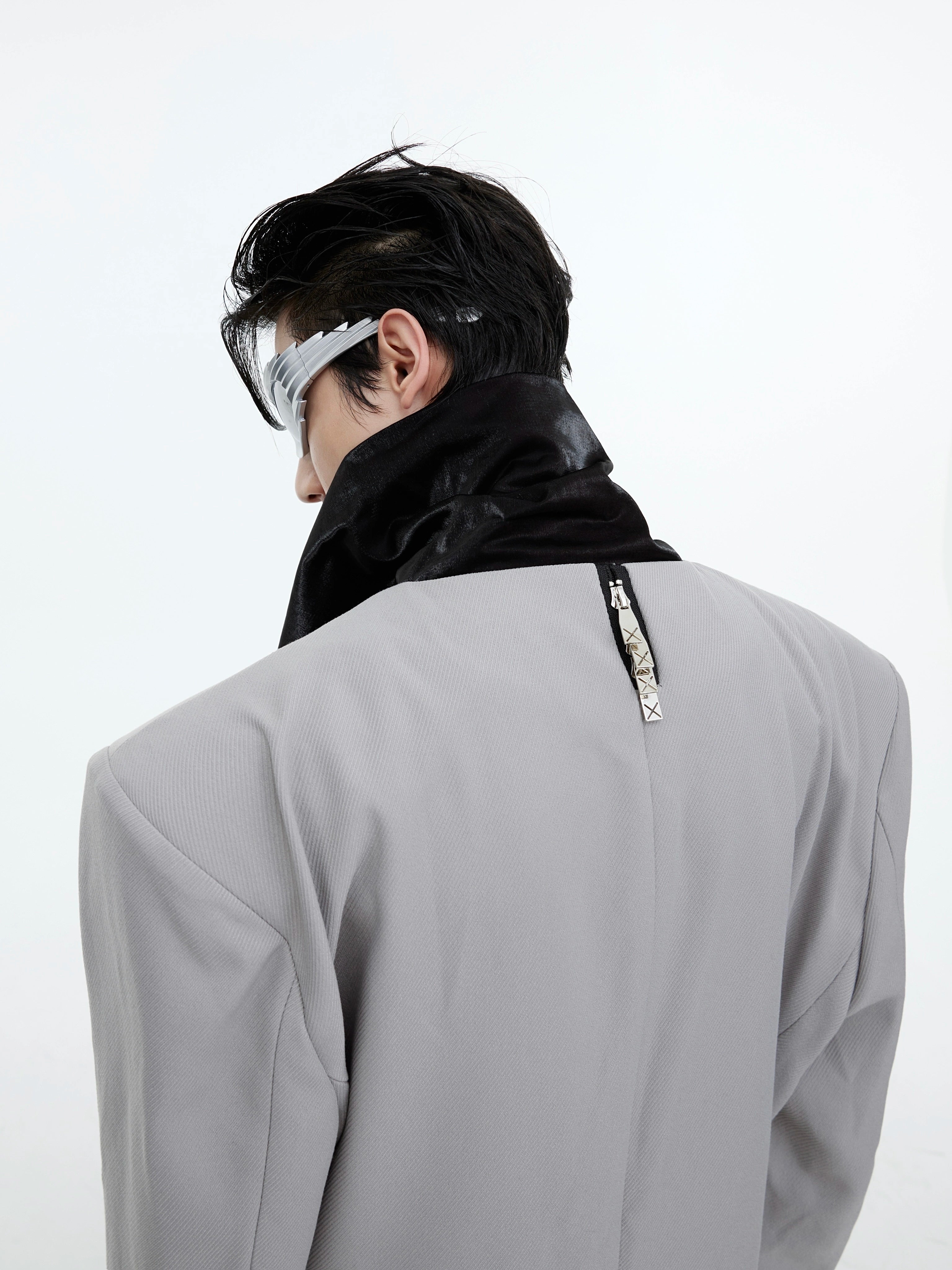 ArguE CulturE Twill Silhouette Contrasting Tie Stitched Suit Top