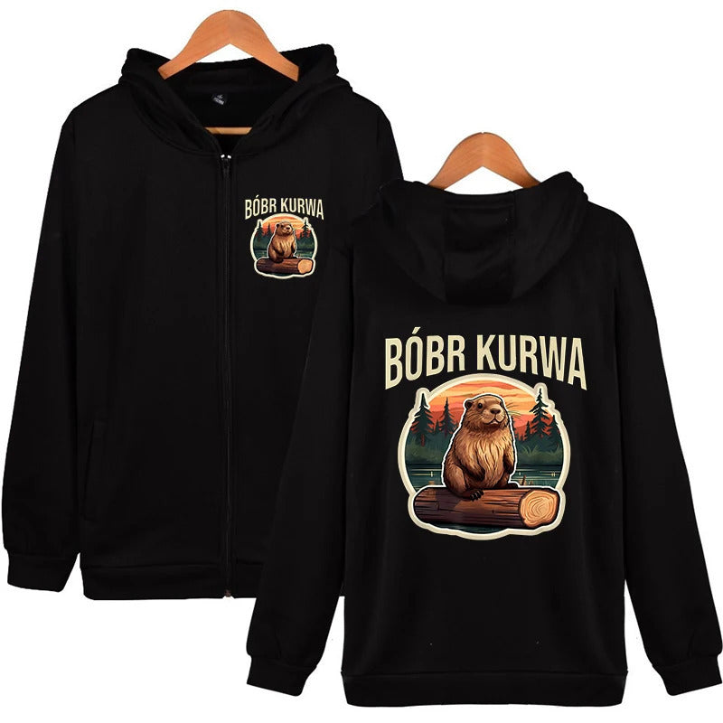 Y2K Cute Beaver Hoodie