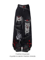 Fashion Express Punk Retro Ripped Jeans