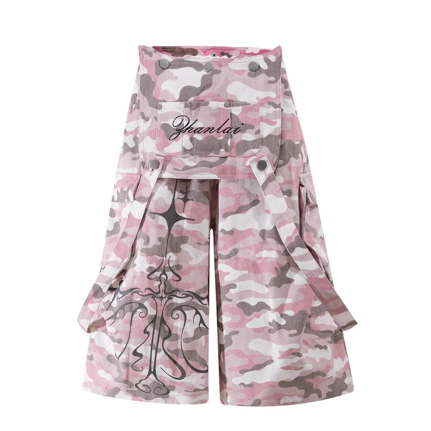 BLACKLISTS American Retro Stitched Camouflage Shorts