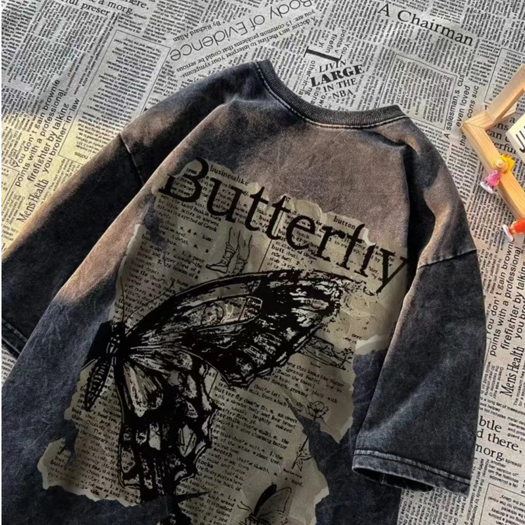 Y2K Gothic Butterfly T-Shirt