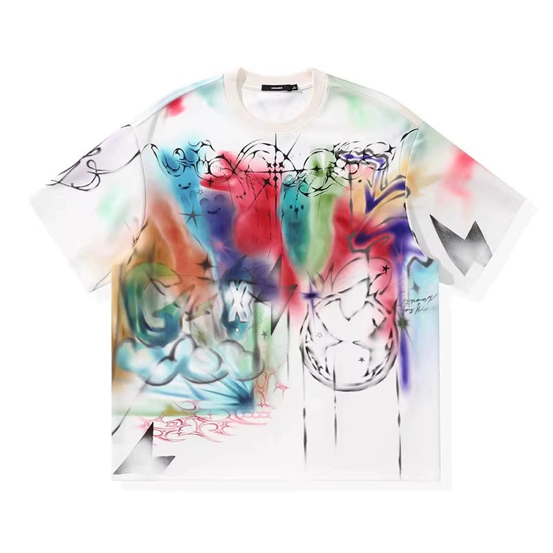 GENANX American Street Trend Graffiti T-Shirt