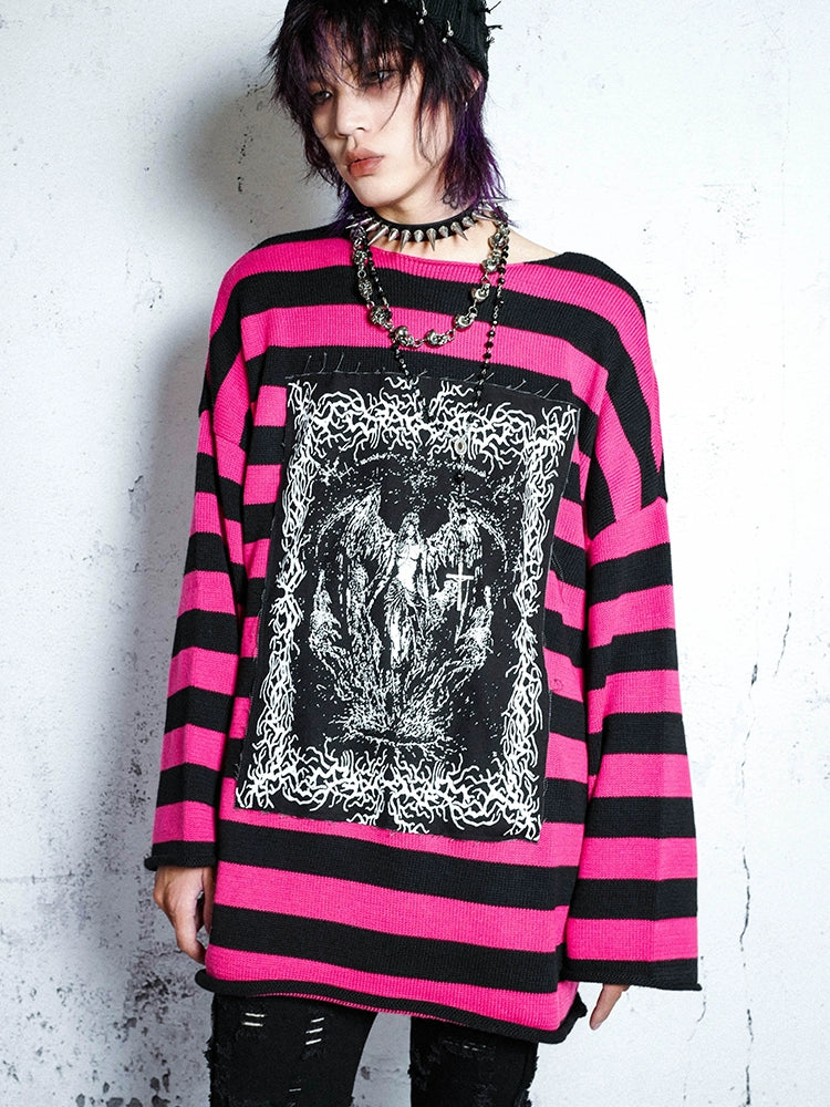 BIZZCUT Subculture Punk Main Striped Sweater