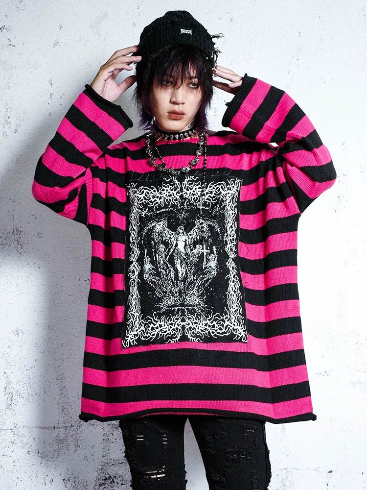 BIZZCUT Subculture Punk Main Striped Sweater