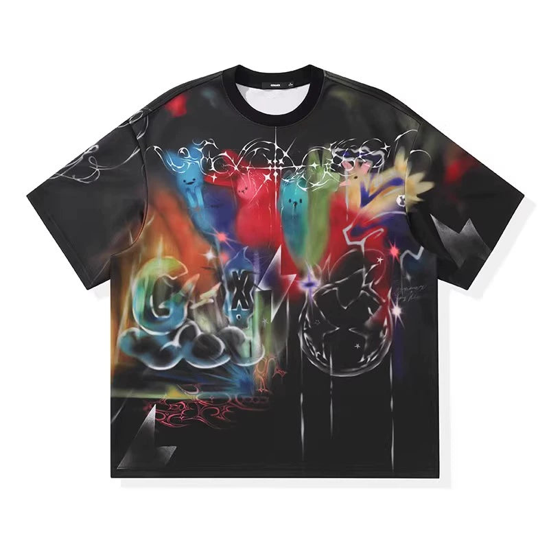 GENANX American Street Trend Graffiti T-Shirt