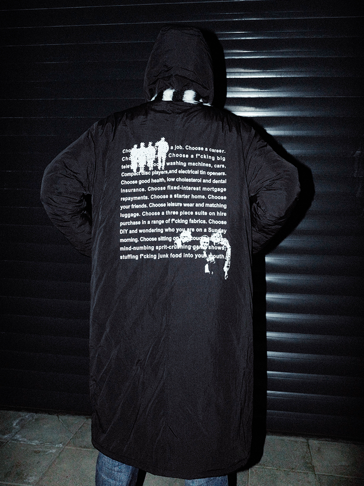 Bizzcut Y2K Dark Punk Stand-Up Neck Cotton Jacket