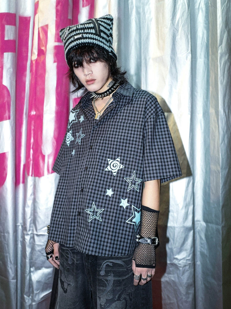 BIZZCUT Subculture Y2K Summer Star Short Sleeve Shirt