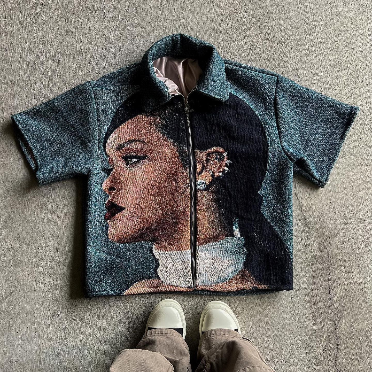 Y2K Retro Zipper T-Shirt