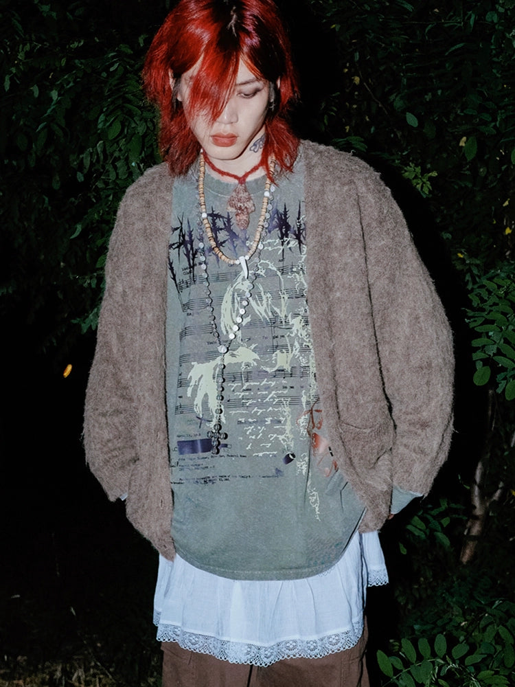 BIZZCUT Vintage Decadent Rock Cardigan Sweater