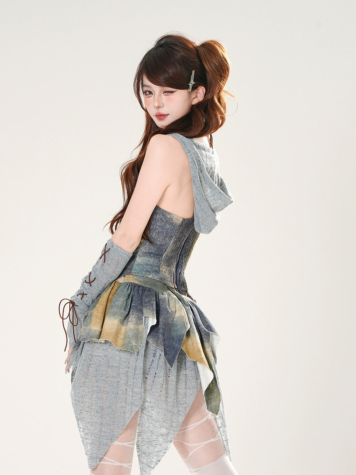 KELLY KITTY Subculture Y2K Van Gogh Oil Painting Skirt