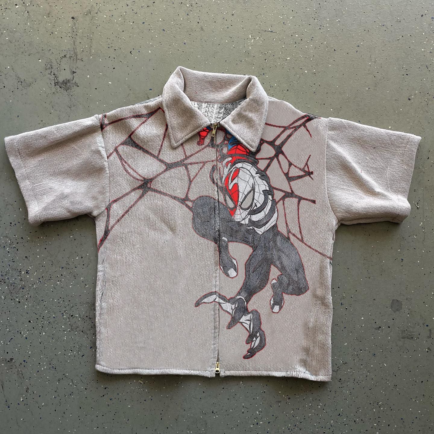 Y2K Retro Zipper T-Shirt