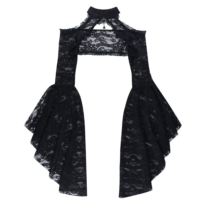 LADYGHOST Y2K Goth Black Tube Top Dress