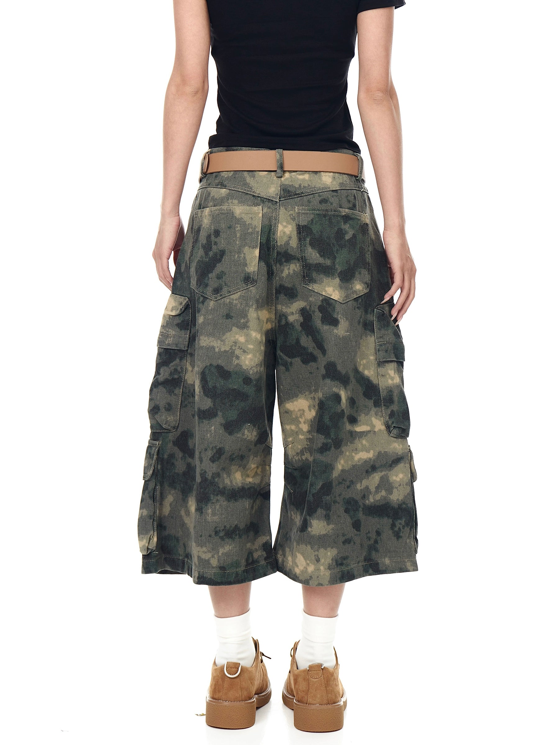 BLACKLISTS American Retro Smudge Camouflage Cargo Shorts