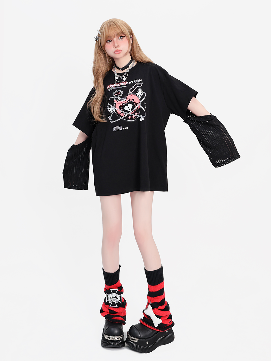 CATWISH Subculture Shackles Angel Splicing Removable Long Sleeve