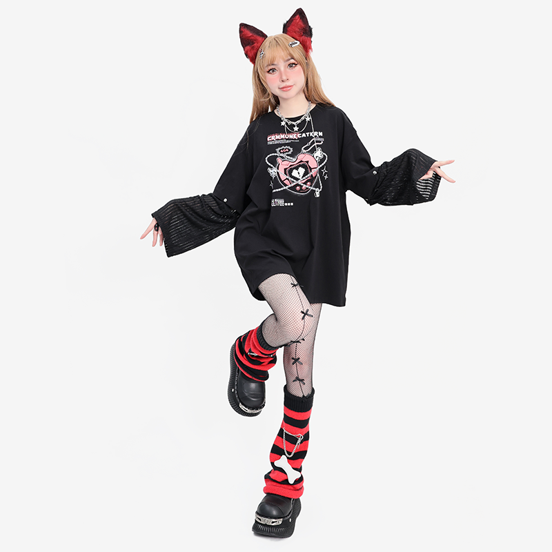 CATWISH Subculture Shackles Angel Splicing Removable Long Sleeve