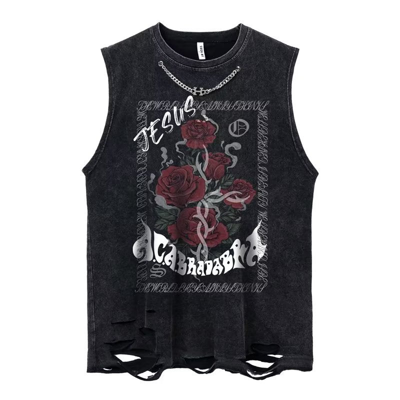 Y2K Vintage Rose Tank Top