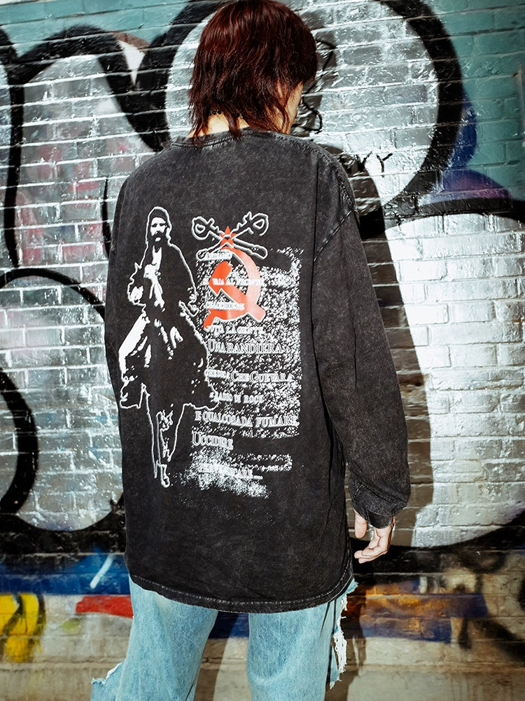 BIZZCUT American Retro Rock Style Long Sleeve