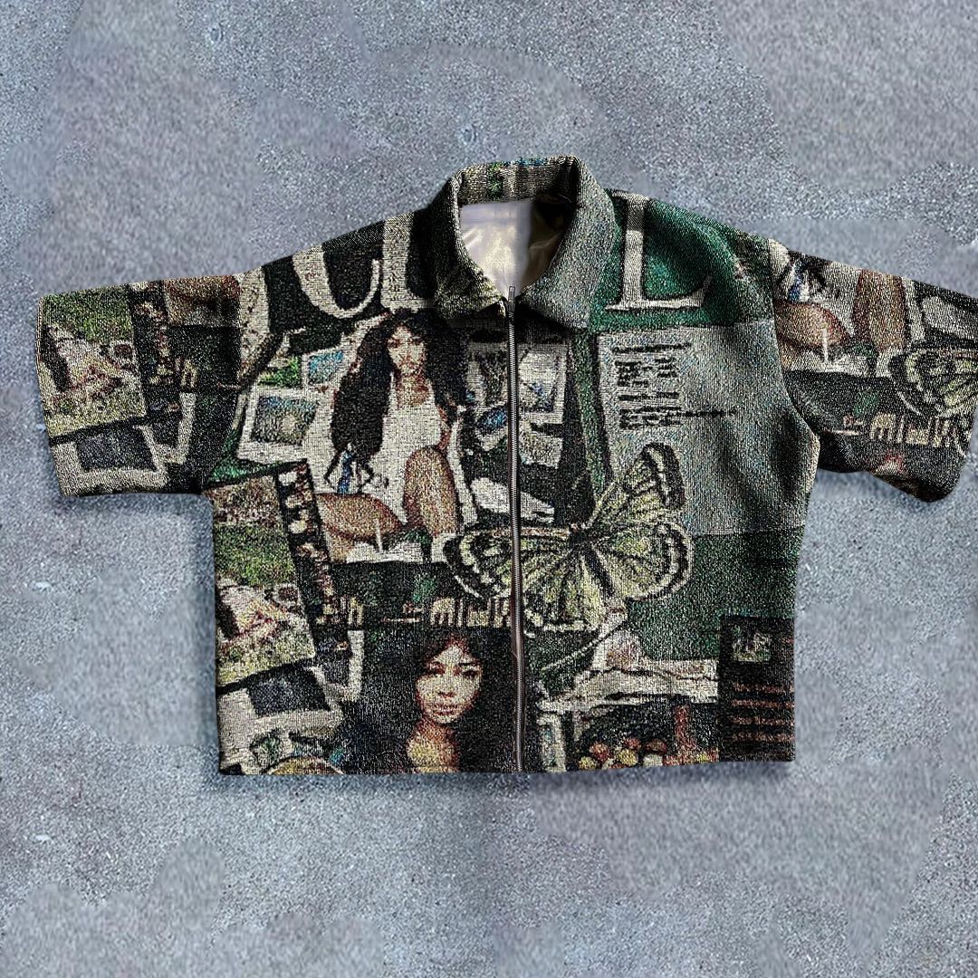Y2K Retro Zipper T-Shirt